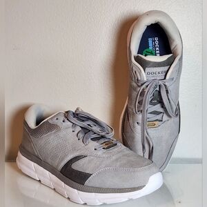 DOCKERS WIDE WIDTH SIZE 12W. GRAY ENDURANCE COMFORT FLEX FASHION SNEAKER